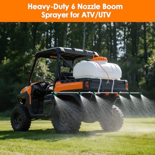 6-Nozzle Foldable Sprayer Boom Kit, Equipped With 2 Heavy-Duty Hooks, 122" Wide, Suitable for ATVs/UTVs, With Adjustable Spray Patterns, Ideal For Large-scale Watering Applications - Image 2