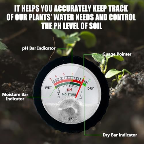 295mm Long Soil Moisture Sensor Meter Long Probe, Soil PH Meter, Soil PH Tester Gardening Tool Kits for Plant, Tree, Soil Tester for Moisture Great for Garden, Lawn, Farm, Indoor & Outdoor Use - Image 3