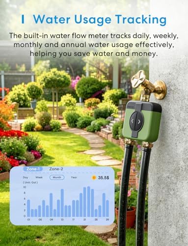 meross WiFi Water Timer for Garden Hose, Rain Skip, Remote Control, IP65 - Image 6