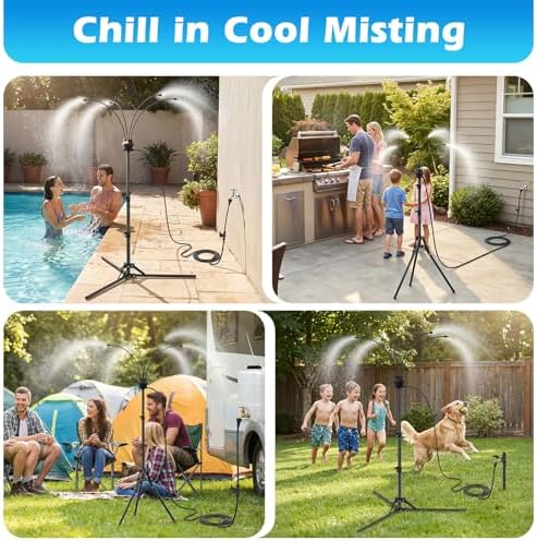 Roylvan Misters for Outside Patio, Faucet Connect Stand with 4 Nozzles - Image 5