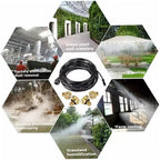Patio Misting System, 20FT Outdoor Cooling Kit with 6 Mist Nozzles and Brass Adapter for Garden Greenhouse - Image 6