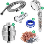 Original StoneStream EcoPower High Pressure Handhled Shower Head + Shower Filter + Wall Adapter Kit by StoneStream