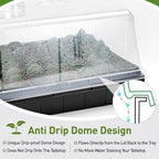 ZJP 5-Pack Seed Starter Trays Set – Includes 1020 Trays (No Holes) + 72-Cell Deep Plug Trays (2.44" Deep) + 5" Clear Humidity Domes for Vegetables, Herbs, Flowers - Image 4