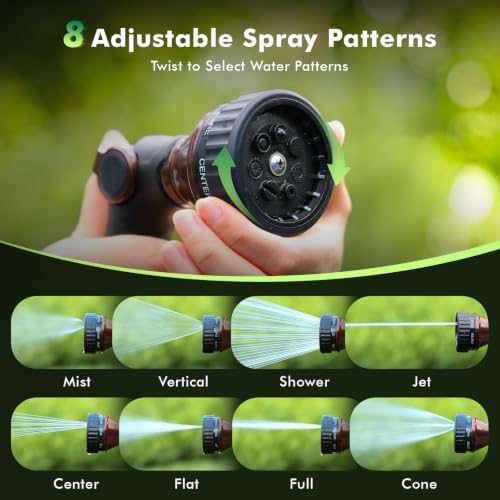 RESTMO Water Hose Nozzle Heavy Duty, Garden Hose Sprayer Thumb Control - Image 4