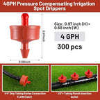 300pcs 4Gph Pressure Compensating Drippers for Drip Irrigation - Image 2