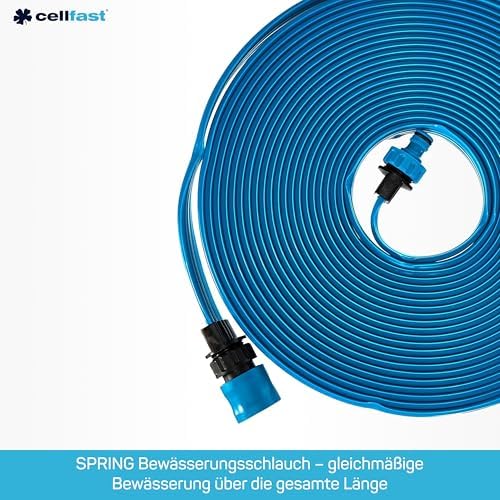 Cellfast 19-022N SPRING Irrigation Hose 3 Channel Complete with Nozzles, Uniform Hydration, UV Resistant, 1/2" 15m - Image 2