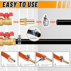 48PCS Brass Hose Barb Fittings with Clamp,Splicer Mender & Adapter - Image 5