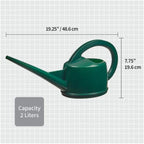 Consolidated Plastics Durable Swiss Watering Can with UV Protection, Ergonomic Handle for Indoor/Outdoor Gardening, Made in Switzerland (2 Liter, Green) - Image 6