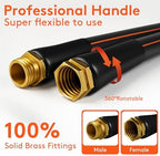 50FT x 5/8'' Flexible Garden Hose, No-Kink Rubber Water Hose, W.P. 200 PSI - Image 5