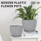 YNNICO Plant Pots 12/10/9 inch Set of 3, with Multi Mesh Drainage Holes - Image 4