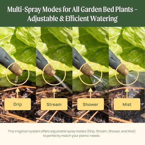 Vego Garden Irrigation Kit - Drip Irrigation System for Raised Garden Beds, Efficient Watering Solution for Vegetables, Flowers, and Plants, Easy DIY Installation (Small) - Image 6