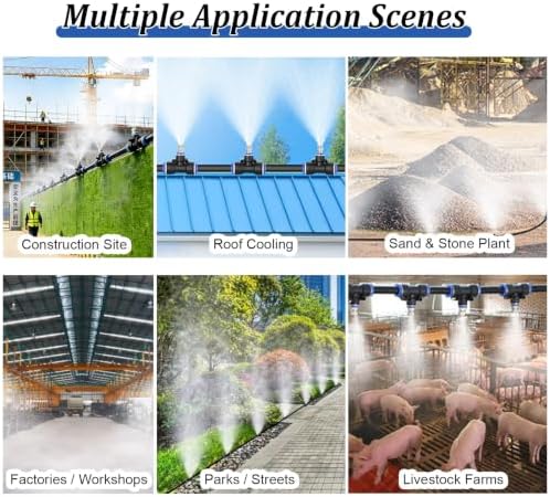 Outdoor Dust Suppression Misting System Kit with Hose & Nozzles - Image 5