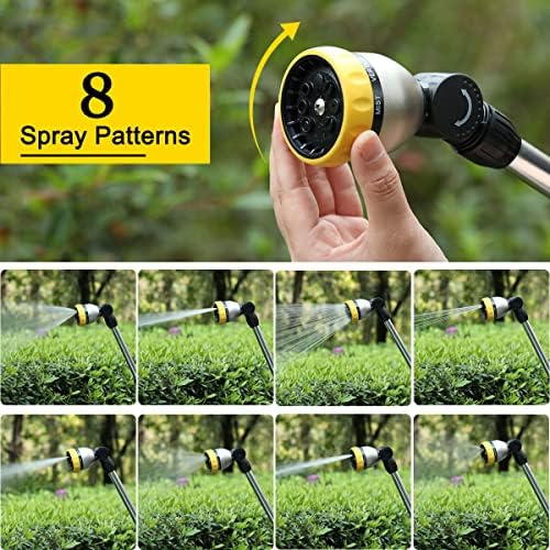 FANHAO Thumb Control Hose Nozzle 100% Heavy Duty Metal +16 Inches Metal Garden Hose Wand - Image 4