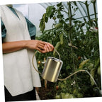 ORFOFE Stainless Steel Watering Pot with Long Spout Ergonomic Handle Rust-Resistant Watering Kettle for Indoor Outdoor Plants Gardening and Vegetable Garden Use Golden - Image 5