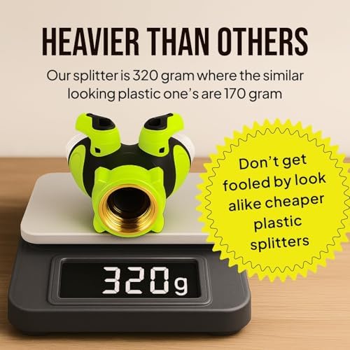Garden Hose Splitter 2 Way Heavy Duty - Leakproof Full Metal Body Faucet Spigot Splitter (2 pack) - Image 5