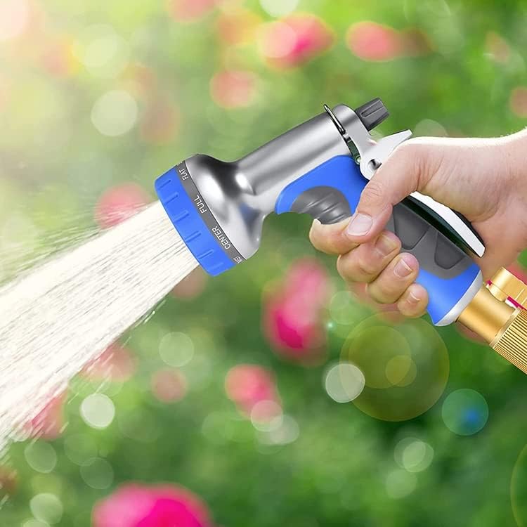 Garden Hose Nozzle Sprayer, Heavy Duty Metal Hose Nozzle with 9 Adjustable Patterns (Color : Red) - Image 5