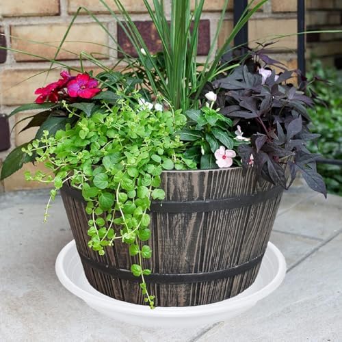 2 Pack of 19 inch Plant Saucer, Large Plant Tray, Heavy Sturdy Plant Drainage Tray for Indoors, Bird Bath Bowls, Sturdy 18 inch Plastic Pot Tray for Planter (White) - Image 6