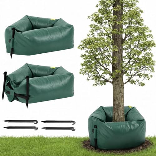 2 Pcs 15 Gallon Adjustable Diameter Tree Ring Watering Bag PE Slow Release Watering Bags Drip Irrigation Water Pouch Automatic Drip System for Thick Trees Newly Planted Tree Fruit Established Trees by Unknown