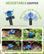 HIRALIY 50FT Drip Irrigation Kit with Timer for Raised Beds - Image 4