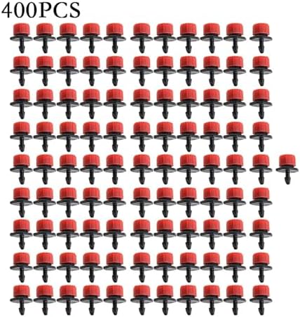 Adjustable Irrigation Drippers 100-1000pcs Water Dropper Adjustable Flow Head Drippers Portable Emitter Dripper Micro Drip Irrigation Sprinklers(400PCS) - Image 2