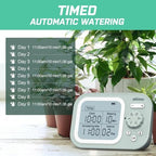 Automatic Plant Waterer Indoor Self Watering System for 15 Potted Plants, Auto Drip Irrigation Kit Programmable Water Timer with Smart Humidity Detection, Green - Image 5
