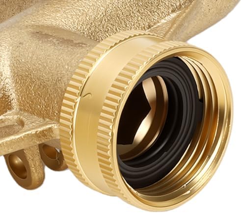 Brass 4 Way Garden Hose Splitter Ball Valve Adapter - Image 6