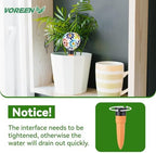VOREEN Mosaic Glass Plant Watering Globes 2 Pack 500ml with Terracotta Spikes, Handmade Self-Watering Stakes for Indoor/Outdoor, Gift for Garden Lover,Multi Colored Flowers - Image 3