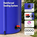 VINGLI Collapsible Rain Barrel Portable Rain Water Collection (Blue, 100 Gallon) - Image 3
