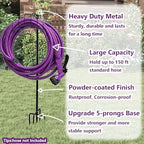 2-Pack Freestanding Garden Hose Holder with Upgraded 5-Prong Base - Image 2
