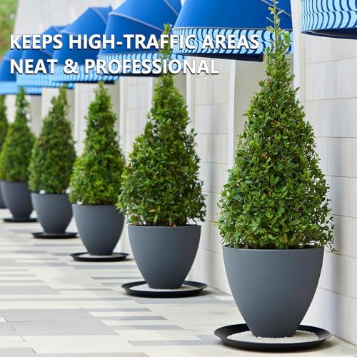 6 Pack 15 Inch Black Plant Saucers, Heavy Duty PP Trays for Big Pots - Image 5