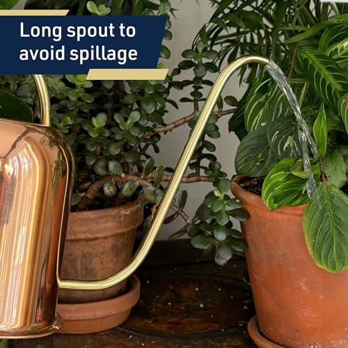 Copper Watering Can Indoor Plants - 48oz Long Spout Precise Small Water Can for Plants, Bonsai, Succulents, Houseplants, or Garden - Metal Inside or Outdoor Plant Watering Cans by Kings County Tools - Image 6
