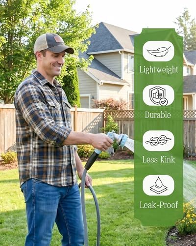 Flexible Garden Hose 50 FT, Lightweight Water Hose for Gardening, 5/8 Inch - Image 2