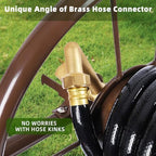 WERMAH Upgrade Hose Reel Cart, Garden Hose Cart 4 Wheels, Holds 300ft 5/8" - Image 4