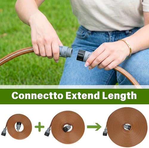 Sprinkler Hose with Holes 75 FT, Flat Sprinkler Soaker Hoses for Watering - Image 4