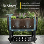 Permasteel Raised Garden Bed with Legs, 40×20×37 in, Planter Box with EnGrow™ TrueSoil™ Technology for Vegetables, Flowers, Herbs, and Fruit, Outdoor Indoor, Storage Shelf, Wood Brown - Image 2