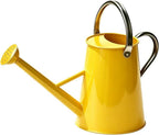 1.5 Gallon Metal Watering Can for Outdoor Plants, Watering Can, Yellow by SunnyTong