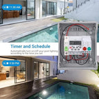 Digital Timer Switch, 32A Programmable Outdoor Distribution Box, IP65 Water Proof Pool Pump Timer, Circuit Breaker for Pool Pump, Water Heater, Landscape Lights, Security Systems - Image 2
