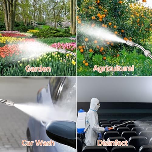 Extendable Spray Wand 44 Inch Stainless Steel Spray Rod with Brass Barb Connector, Retractable Sprayer Wand, Adjustable Nozzle for Garden Hose, Car Wash, Roof Cleaning - Image 7