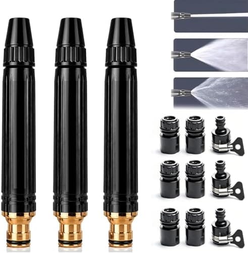 Upgrade Home High Pressure Car Wash Water Gun, 2026 New Adjustable Booster High Pressure Hose Nozzle, Portable Water Hose Nozzle for Car Driveway Patio Yard Watering and Washing (#3Set) by AULCTR