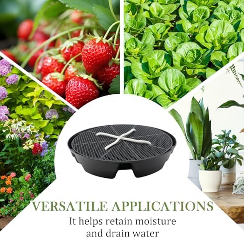 5-Pack 12" Self Watering Pots for Indoor Plants, Plastic Plant Saucer, Bottom Plant Water Catcher Tray, Indoor/Outdoor Greenhouse Garden Auto-Irrigation System for 5 Gallon Fabric Grow Bag - Image 7