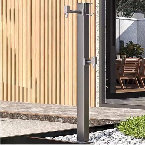 Outdoor Faucet Water Column，Free Standing Garden Fountain Stand, Courtyard Patio Garden Hose Holder for Irrigation Cleaning by Unknown