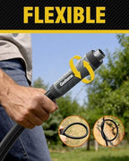 Heavy Duty Garden Hose, 100 ft x 5/8" Long Polyurethane Water Hose with Swivel Fittings, Flexible, Lightweight, No-Kink, Leakproof, Burst 600 PSI, Black - Image 6