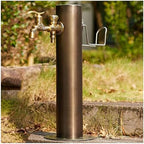 Outdoor Faucet Water Column, Floor Freestanding Garden Watering Fountain Hydrant Landscape Decor Taps, Freeze Proof Outdoor Water Spigot Irrigation Post, Water Hose Holders Water Dispenser by Unknown