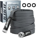 Garden Hose 25ft, Made of TPU(Not PVC), Ultra-Light & Flexible Water Hose, Non-Shrinking, Easy to Store, Drinking Water Safe Material, All-weather, Black&Gray by PLYPLYE