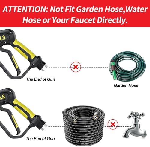 Pressure Washer Gun and Hose 3600 PSI, Quick Connect 3/8" - Image 4