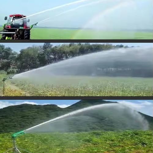 TsoLay Agricultural Turbine Vortex Rod Water Sprayer, 2" Farm Lawn Irrigation Spray Gun with Replacement Nozzle, 360° Large-Area Watering Spray & 40-100 Meters Water Range, for Agriculture Irrigation - Image 5