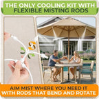 CARPATHEN Misters for Outside Patio with Flexible Rod Nozzles, 75 ft, White - Image 2