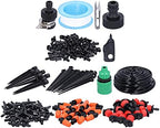 Garden Drip Irrigation Kit 30M | Adjustable Nozzles Save 70% Water | DIY Micro Watering System for Vegetables/Lawns/Terrace | 60L / H Flow Rate, 20 Sprayers & Drippers by Unknown