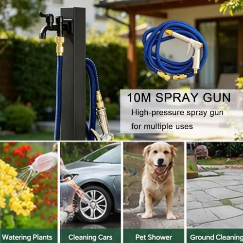 Freestanding Garden Water Column,Outdoor Water Tap with Dual Outlet Faucet - Image 7