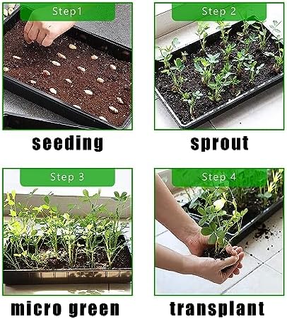 RooTrimmer 10 Pack 1020 Trays, Extra Thick Heavy Duty Seed Starting Trays - No Holes, No Leak, Reusable Propagation Flats for Microgreens, Seedlings, Plant Germination, Fodder and Transplant - Image 6